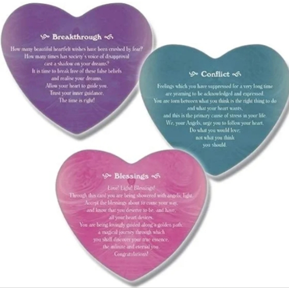 Guardian Angels Cards~Loving Messages from the Angels~46 Heart Shaped Cards NEW! - Picture 2 of 13
